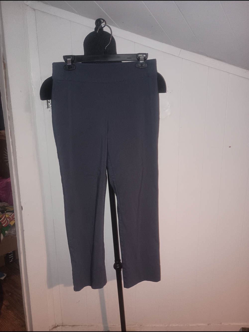MarlaWynne Cropped Wide-Leg Pants in Charcoal Gray